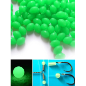 Eagenset Fosforlu Glow Yeşil Silikonlu Yumuşak Boncuk Olta Takımı, Çapari, Jig Yapım Malzemesi 50 Adet - 10