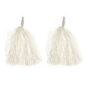 Ponpon Sevimli Ponpon Beyaz ikili Set - 1