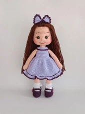 Lavanta Fatoş Bebek Amigurumi Organik Oyuncak - 1