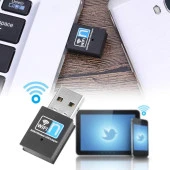 AC - Wifi 5 2.4 GHZ 300 Mbps Mini Usb Wireless Kablosuz Wifi Ap Adaptörü Dongle Wlan Alıcı - 2