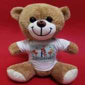 Tişörtlü Kahverengi Peluş Ayıcık - 1