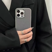 iPhone 14 Pro Max Kılıf Magsafe Şarj Özellikli Karbon Fiber Görünümlü Troy Kılıf - 5