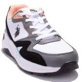 U.s Polo Assn HuskyCC Fx Beyaz Siyah Ortopedik Günlük Kadın Spor Ayakkabı - 1