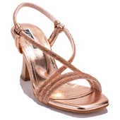 Dagoster DZA07-928580C Roz Taşlı Abiye Topuklu Kadın Ayakkabı - 1