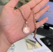 SilverPoint Rose Lale Figürlü Taşlı Plaka Kolye - 2