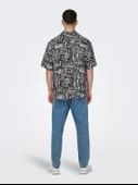 ONLY&SONS Erkek Rahat Kesim Desenli Yazlık Gömlek 22028514 - 2