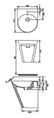 İGLOO LAVABO MONOBLOK TURAVİT - MAT SİYAH - 2