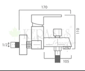 KERASUS SUN SERİSİ - MİX BANYO BATARYASI MOR 35Ø - 3