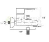 KERASUS SPACE SERİSİ - MİX BANYO BATARYASI - BEYAZ RENK thumbnail 4