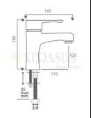 KERASUS SPACE SERİSİ - MİX LAVABO BATARYASI 40Ø thumbnail 2