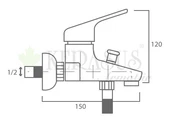 KERASUS LALE SERİSİ - MİX BANYO BATARYASI 35Ø - 2