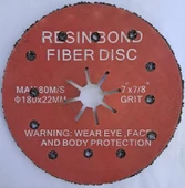 180 x 22 mm 80M/S DELİKLİ FİBER DİSK ZIMPARASI 7x7/8 thumbnail 2