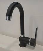 KERASUS RUBY SERİSİ - MİX KUĞU LAVABO BATARYASI MAT SİYAH 35Ø thumbnail 1