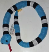 70 CM RENKLİ YILAN PELUŞ - RENK MAVİ - 1