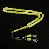 Kesme Model Püsküllü 7-11mm Hareli Beyrut Kehribar Tesbih thumbnail 2