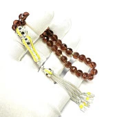 Faseta Kesim 8-7mm Küre Model (BENZETME) Hint Zultanit Taş Tesbih thumbnail 1