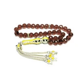 Faseta Kesim 8-7mm Küre Model (BENZETME) Hint Zultanit Taş Tesbih thumbnail 2