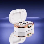 Type-C Android Kablosuz Çiftli Yaka Mikrofonu Lavalier Powerbank Dock Şarj Göstergeli Kutulu - 2