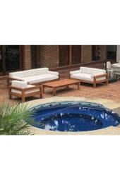 ODUNS Bella 3+2+1 Bahçe Balkon Teras Ahşap Oturma Grubu (Fırça Boya) - 3