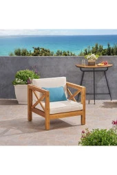 ODUNS Kayra Bahçe Balkon Teras Ahşap Tekli Koltuk (2 adet) - 3