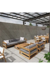 ODUNS Alisa 4+1+1 Bahçe Balkon Teras Ahşap Oturma Grubu - 1