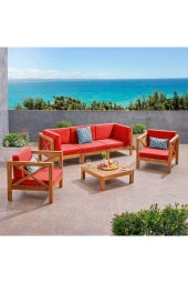 ODUNS Herakles 3+1+1 Bahçe Balkon Teras Ahşap Oturma Grubu - 1