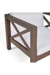 ODUNS Nora 2+1+1 Bahçe Balkon Teras Ahşap Oturma Grubu - 4