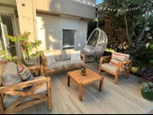 ODUNS Nora 2+1+1 Bahçe Balkon Teras Ahşap Oturma Grubu (Füme) - 2