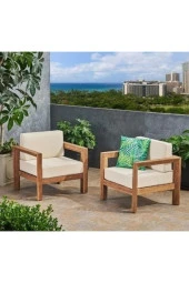 ODUNS Mia 2+1+1 Bahçe Balkon Teras Ahşap Oturma Grubu - 2