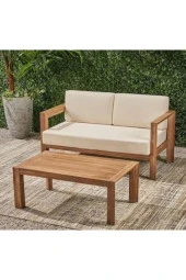 ODUNS Mia 2+1+1 Bahçe Balkon Teras Ahşap Oturma Grubu - 3