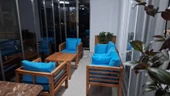 ODUNS Antero 3+1+1 Bahçe Balkon Teras Ahşap Oturma Grubu (Füme) - 4