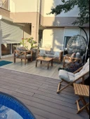 ODUNS Nora 2+1+1 Bahçe Balkon Teras Ahşap Oturma Grubu (Krem) - 4