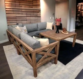 ODUNS Andres Bahçe Balkon Teras Ahşap Köşe Koltuk Takımı - 5
