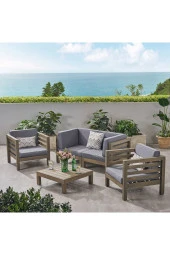 ODUNS Vista Bahçe Balkon Teras Ahşap Oturma Grubu - 1