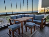 ODUNS Lavinya Bahçe Balkon Teras Ahşap Köşe Takımı (Antrasit) - 5