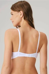 Kadın Balensiz Desteksiz Beyaz Dolgusuz Toparlayıcı Yumuşak Süngerli Günlük Klasik Küçültücü Sütyen - 2