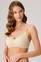 Kadın Balensiz Desteksiz Beyaz Dolgusuz Toparlayıcı Yumuşak Süngerli Günlük Klasik Küçültücü Sütyen - 3