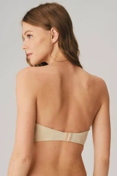 Kadın Balenli Beyaz Dolgusuz Askısız Straplez Yumuşak Süngerli Günlük Klasik T-Shirt Sütyeni - 6