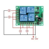 RF Uzaktan Kumandalı Röle 12V 4 Kanal RF Alıcı Verici Transmitter Receiver thumbnail 5