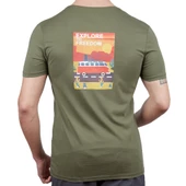 Alpinist Vassi Pamuklu Erkek T-Shirt Haki - 3