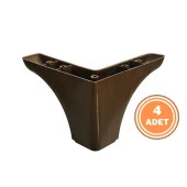 4 Adet Ilgaz Bellona Mobilya Ayak Koltuk Çekyat Ayağı 10 cm Kahverengi - 1