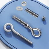 Kancalı Çelik Dübel Salıncak Boks Torbası Avize İçin Gömlekli Kapalı Ağız Kanca M6 thumbnail 6