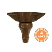 4 Adet Şahin Lükens Ayak Mobilya Koltuk Ayağı 14-17 cm Ayarlı Ceviz - 1