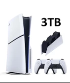 Playstation 5 Slim CD 3 TB (1TB+2TB) + 2. DualSense + Sarj istasyonu 3TB Ps5 (İthalatçı Garantili) - 1
