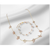 Kadın Doğal Taş Kolye Ve Bileklik Set - 2