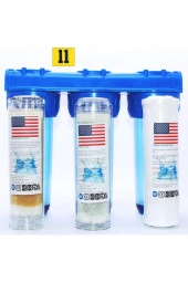 Daire Girişi Su Arıtma Cihazı 3lü Housing Ve Filtresi - 1