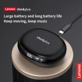 Lenovo Thinkplus T50 Kablosuz Şarj Göstergeli Sporcu Bluetooth Kulaklık Siyah - 4