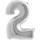 Kikajoy Rakam Folyo Balon 40’’ Gümüş ( 2 ) - 1
