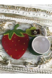 Çilek Şeklinde Bardak Altlığı - 1