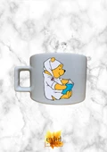 Winnie The Pooh Temalı Sevimli Özel Tasarım Baskılı Kupa Bardak Espresso Türk Kahvesi Bardağı thumbnail 1